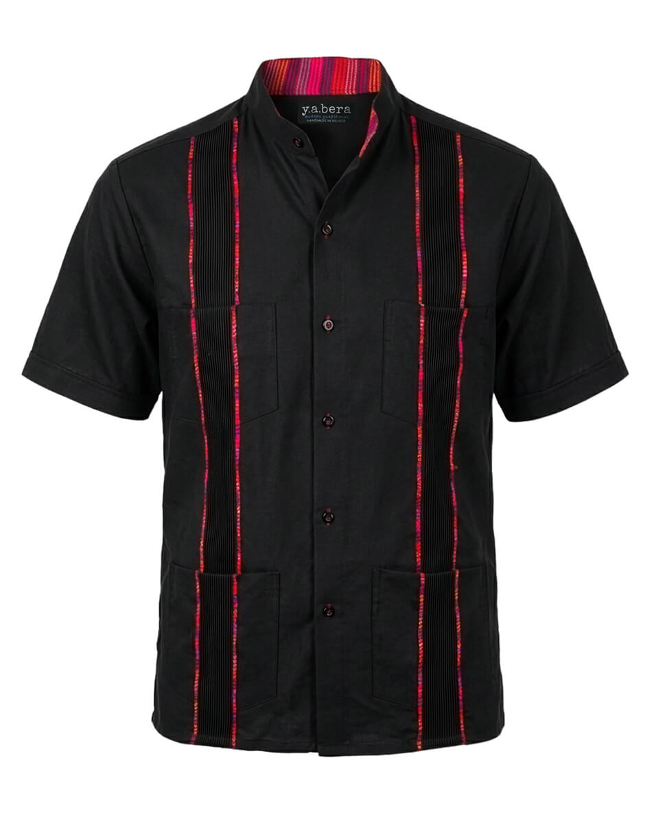 Midnight Azteca Zarape Guayabera