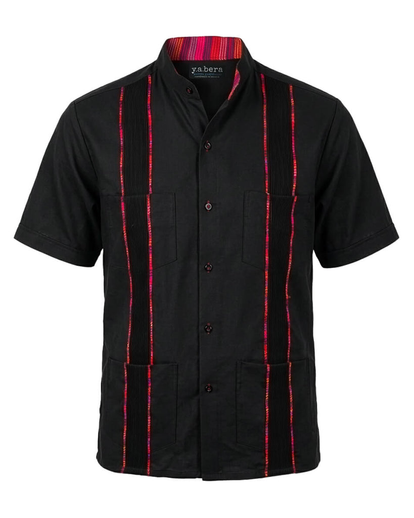 Midnight Azteca Zarape Guayabera