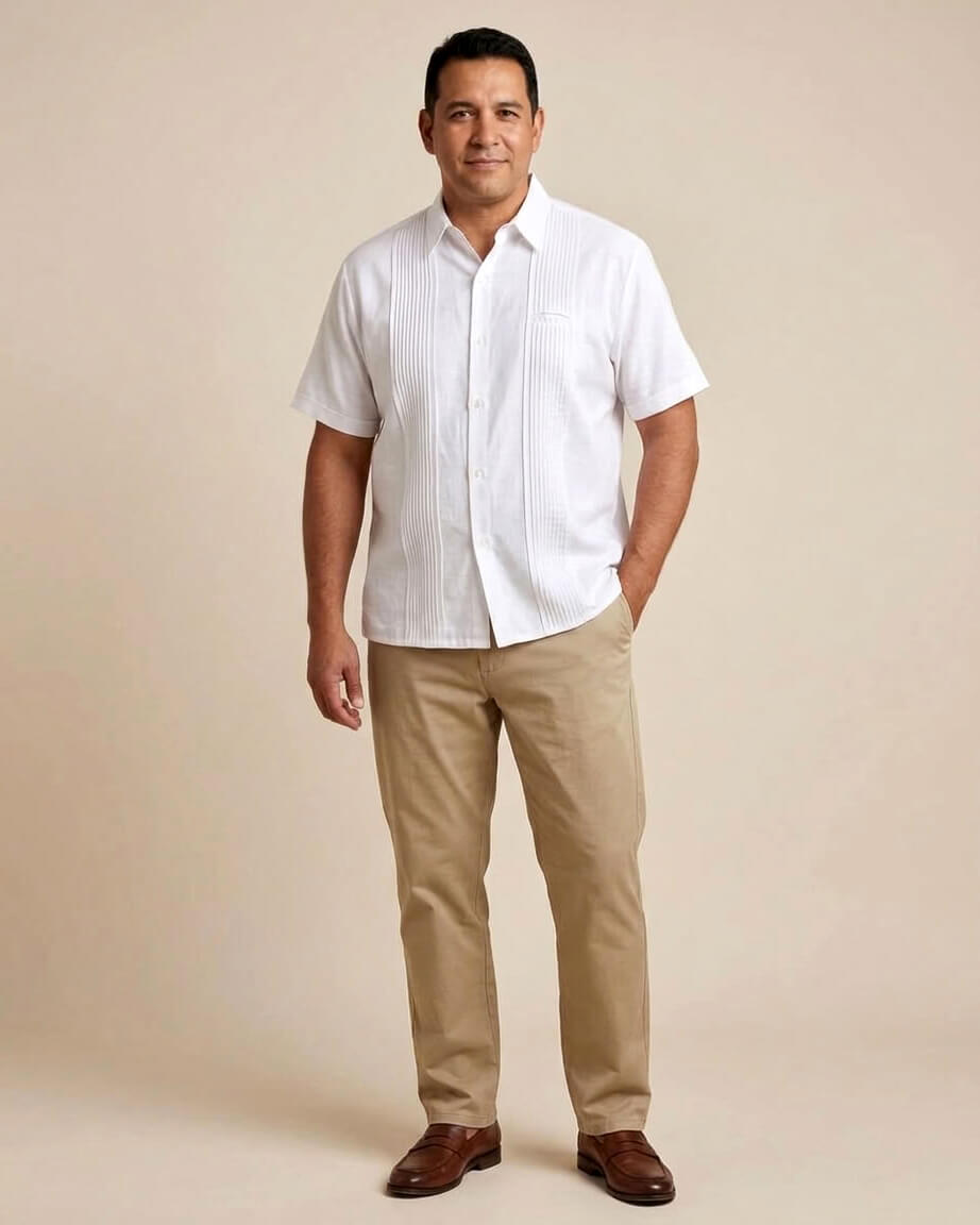 Ready to Go XXL | Yucateco Blanco Presidencial Guayabera