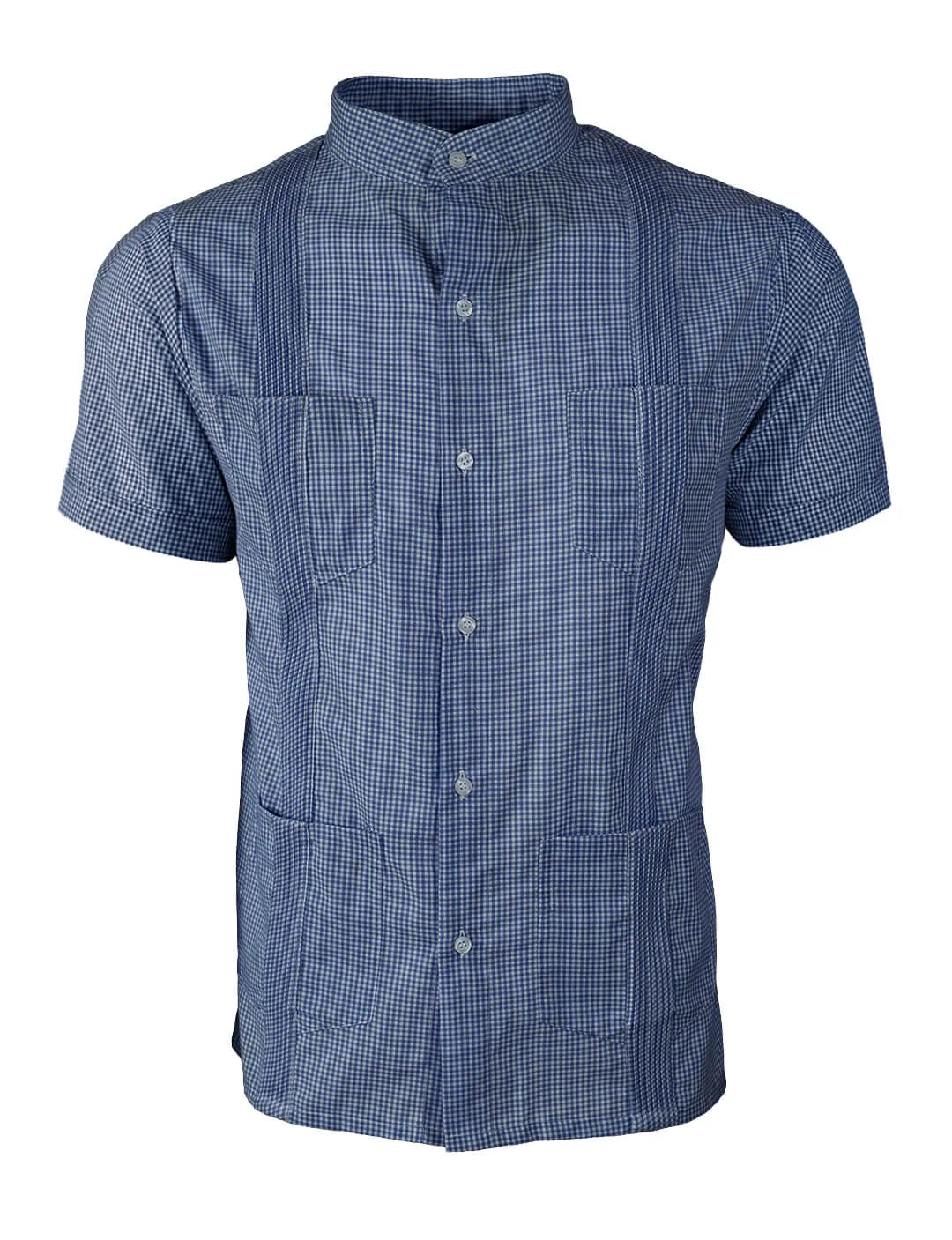 Guingán Clásico Navy Blue Guayabera