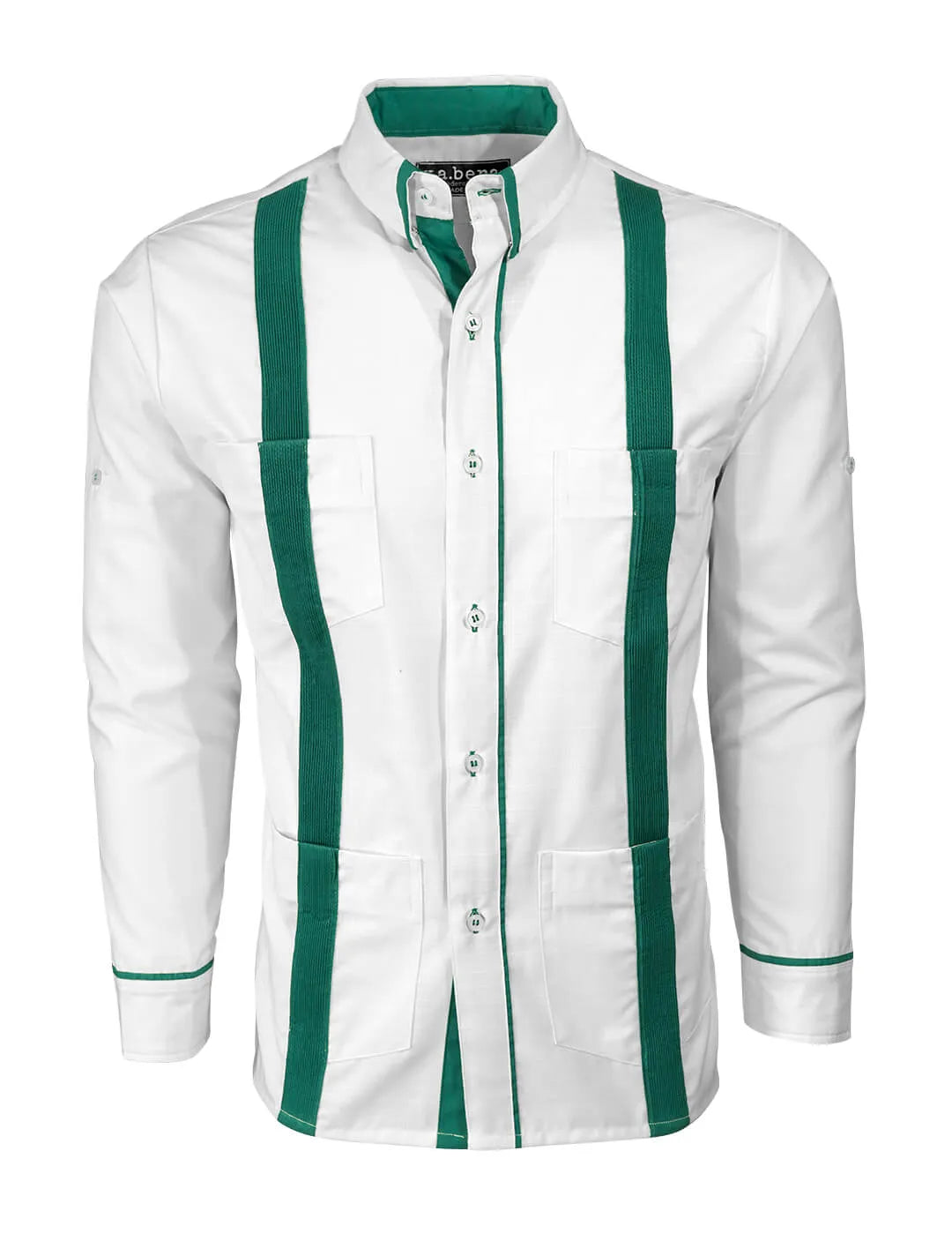Couture Blanco Acentuada Four Pocket Guayabera