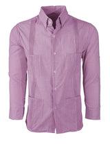 Guingán Clásico Rose Pink Guayabera