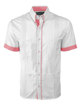 Ready to Go 3XL | Couture Blanco con Pink Clásico Guayabera