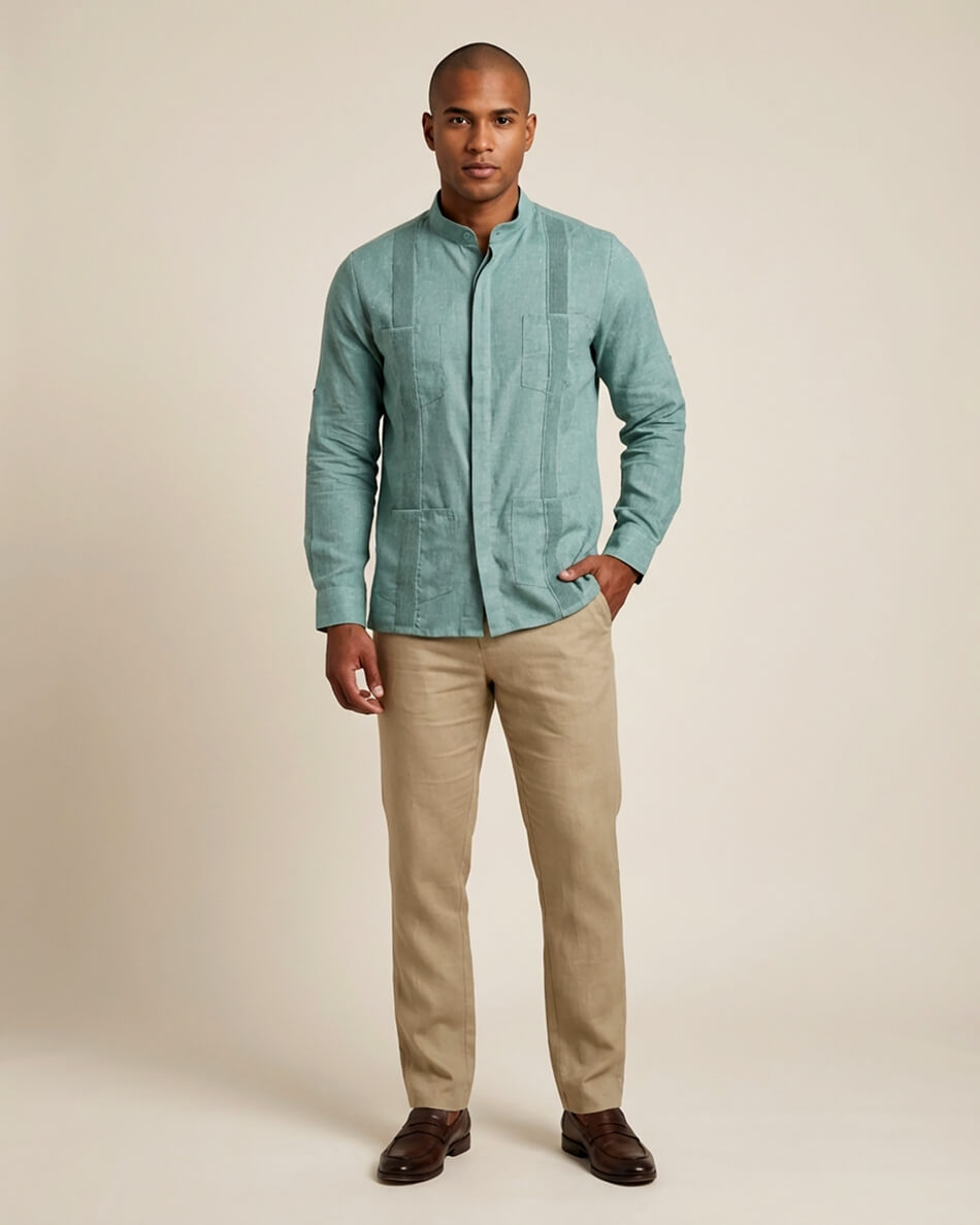 Agave Green Terra Guayabera
