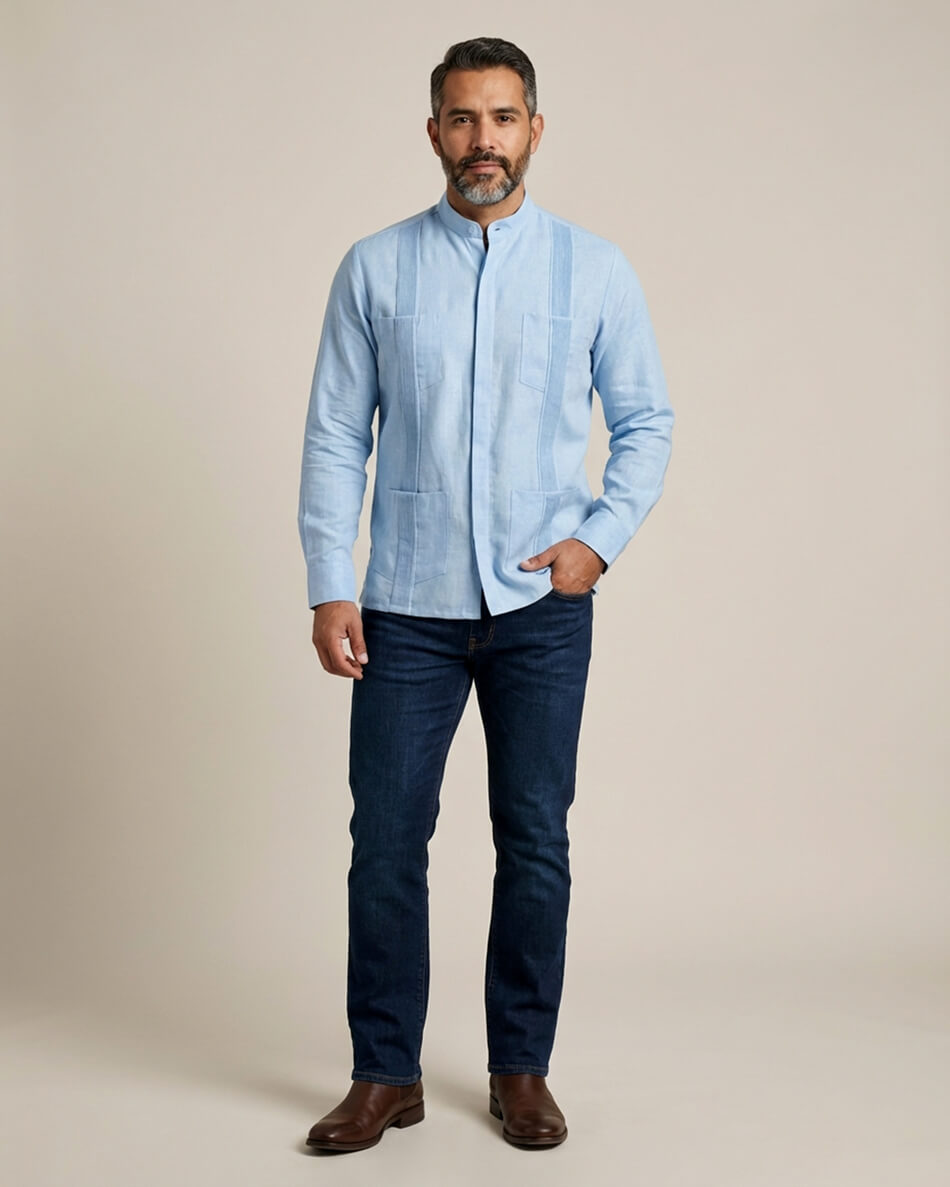 Cenote Sky Blue Terra Guayabera