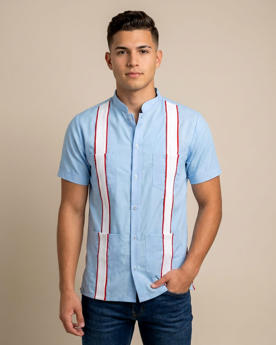 La Colegial Sky Blue Guayabera