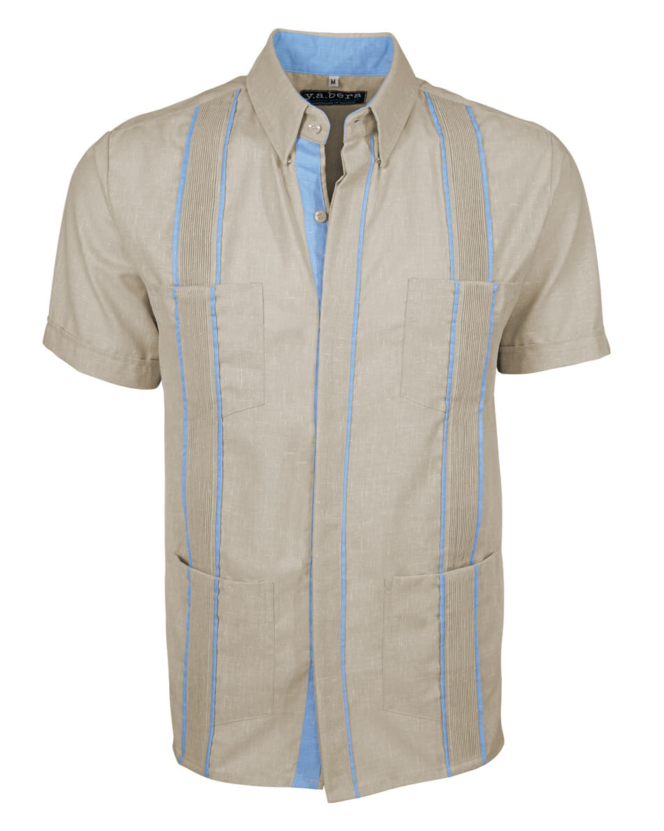 Coastal Beige Oasis Terra Guayabera