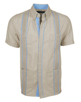 Coastal Beige Oasis Terra Guayabera