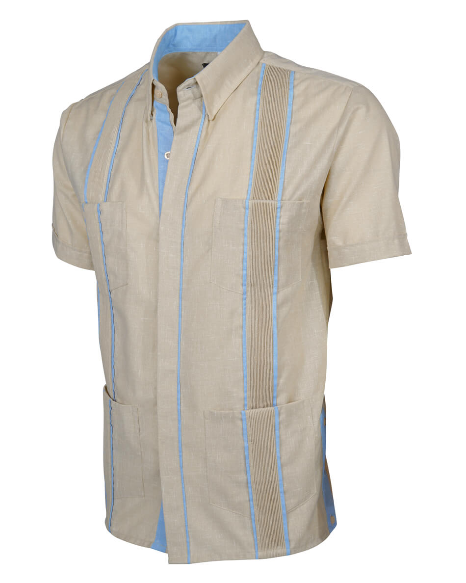 Coastal Beige Oasis Terra Guayabera