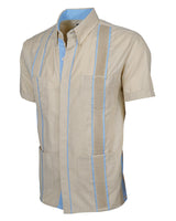 Coastal Beige Oasis Terra Guayabera