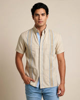 Coastal Beige Oasis Terra Guayabera