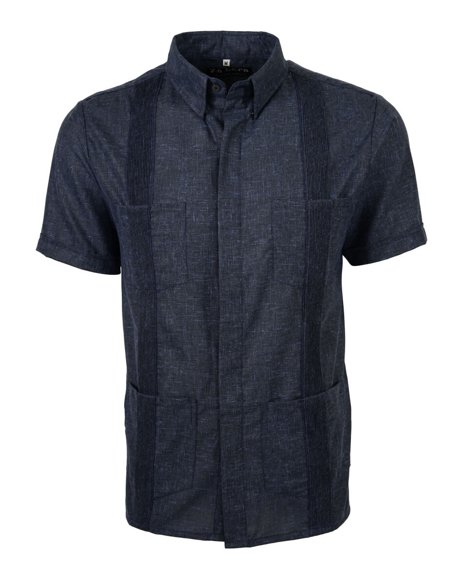 Deep Harbor Blue Terra Guayabera