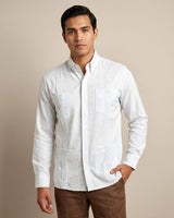Glacier Point White Terra Guayabera