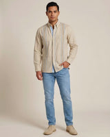 Coastal Beige Oasis Terra Guayabera