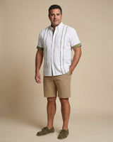Ready to Go XXL | White Sand Caribeño Short Sleeve Guayabera