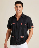 Ready to Go Small | Midnight in Maui Short Sleeve Guayabera - Y.A.Bera Clothing  - Modern Guayabera Shirts for Men - Handmade in Yucatan