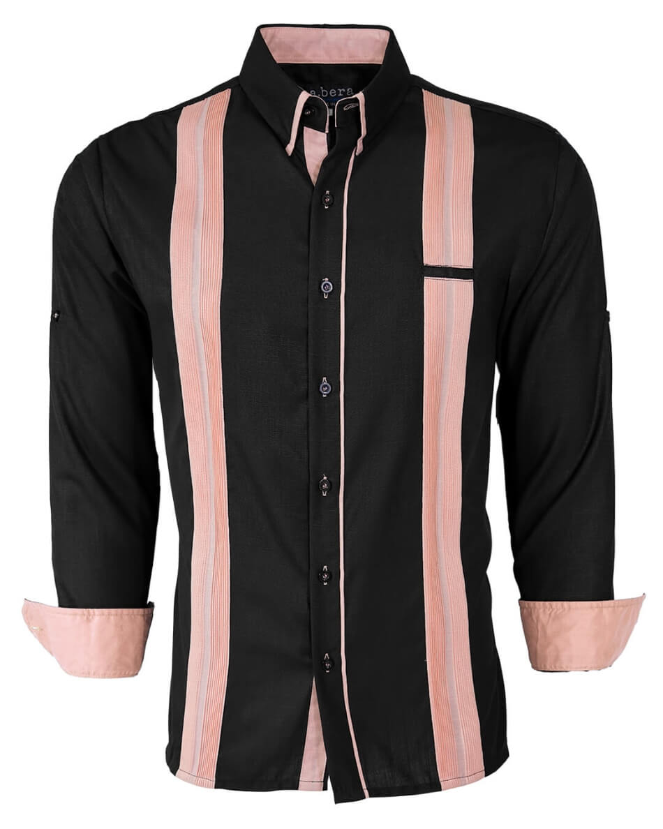 Couture Black Acentuada Presidencial Guayabera