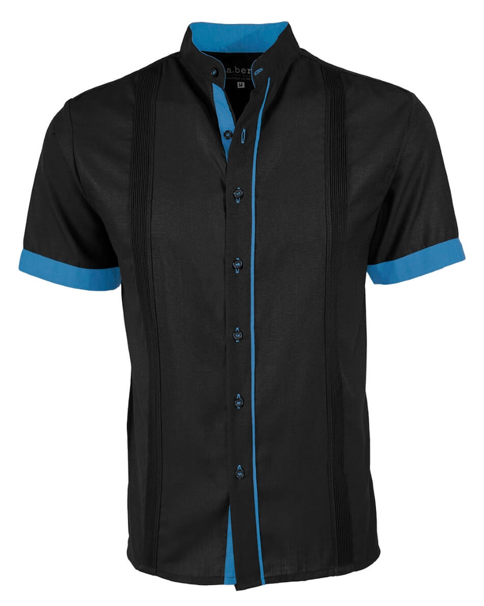 Couture Black Clásico Mandarin Presidencial Guayabera