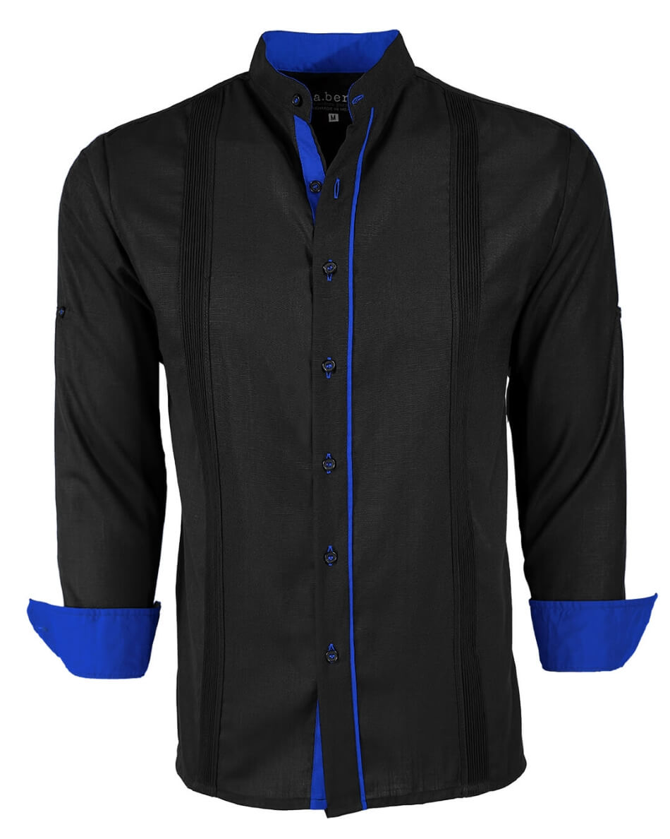 Couture Black Clásico Mandarin Presidencial Guayabera