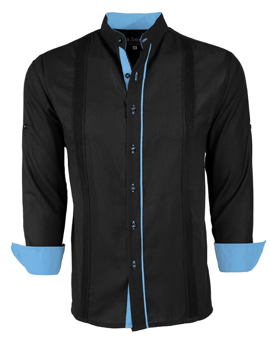 Couture Black Clásico Mandarin Presidencial Guayabera
