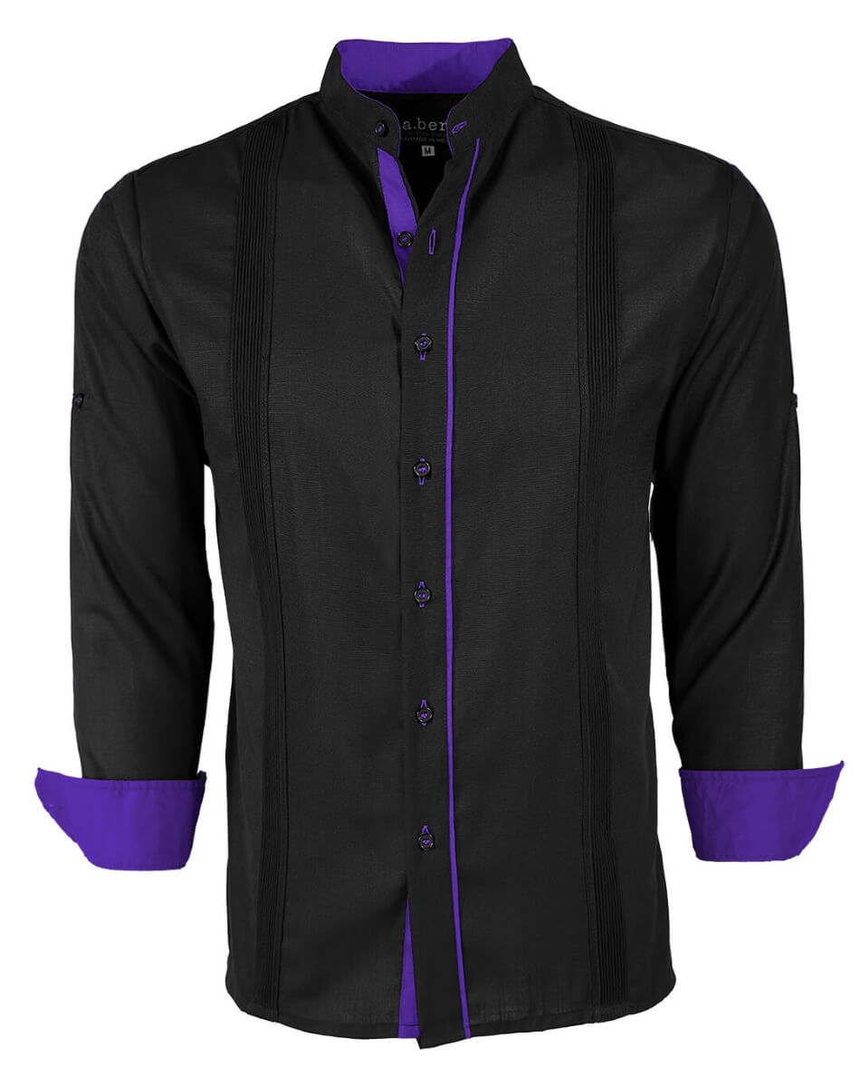Couture Black Clásico Mandarin Presidencial Guayabera