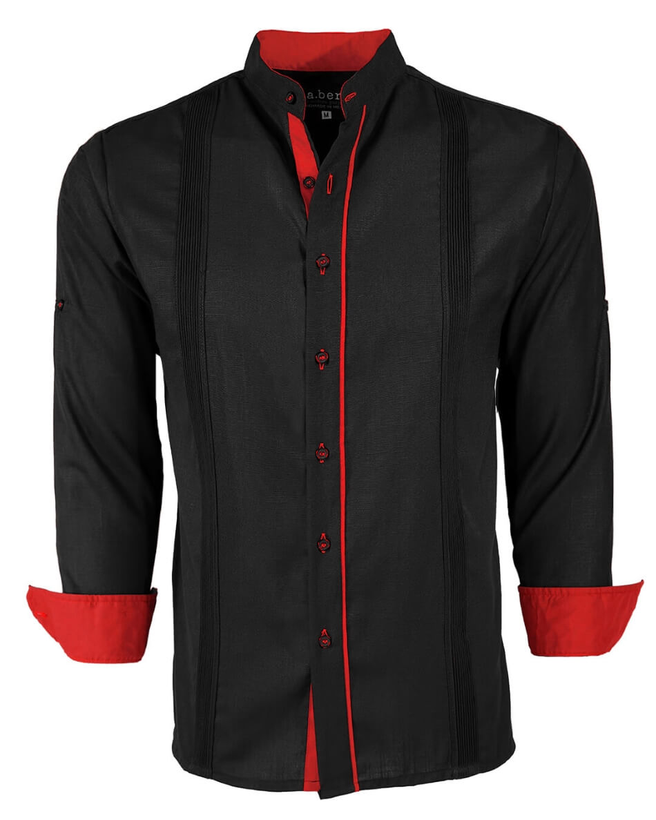 Couture Black Clásico Mandarin Presidencial Guayabera