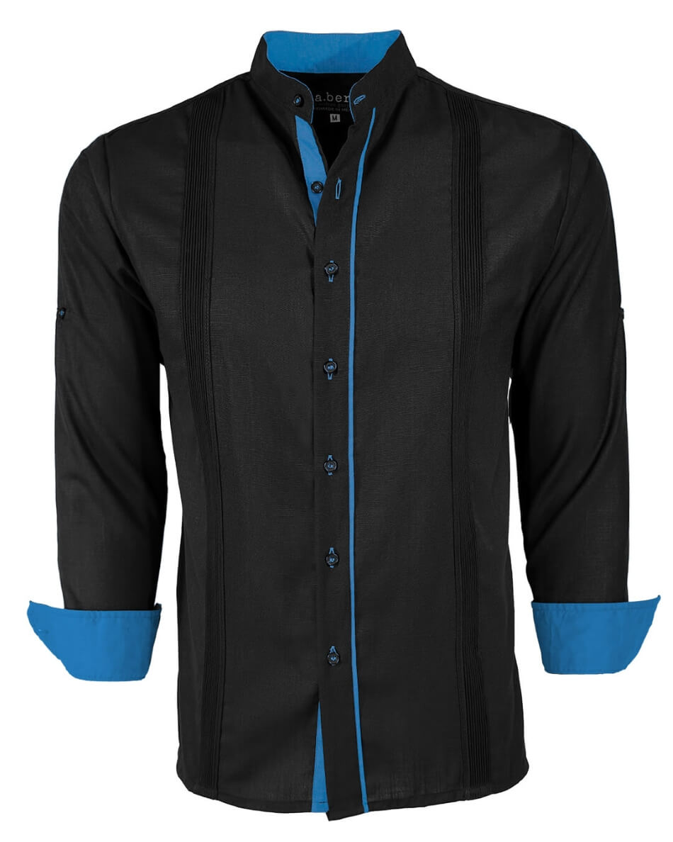 Couture Black Clásico Mandarin Presidencial Guayabera