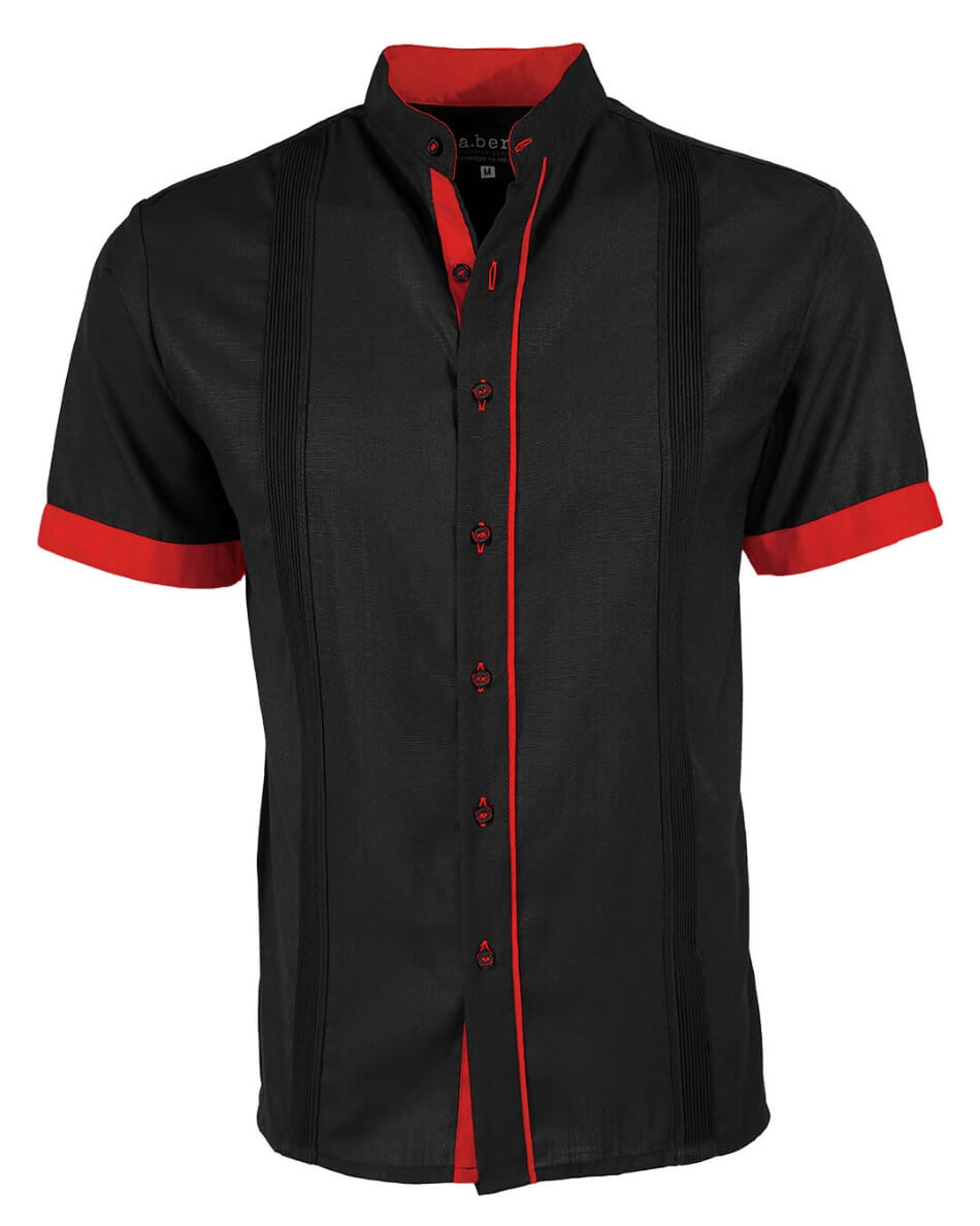 Couture Black Clásico Mandarin Presidencial Guayabera