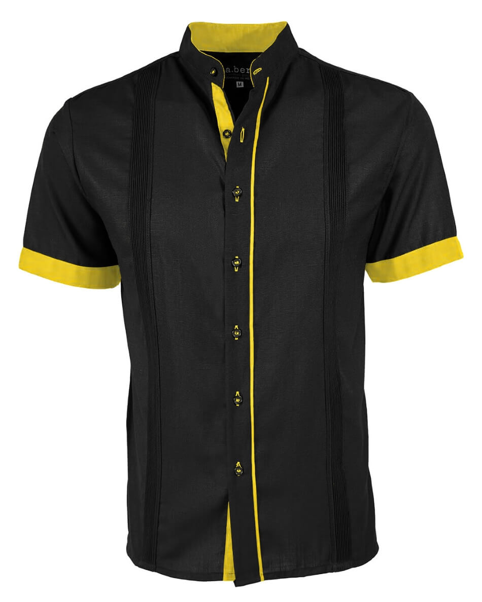 Couture Black Clásico Mandarin Presidencial Guayabera