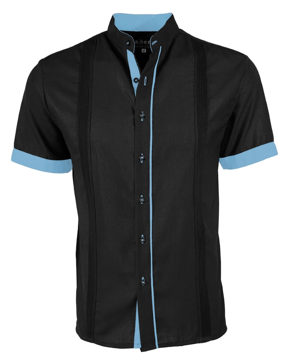 Couture Black Clásico Mandarin Presidencial Guayabera