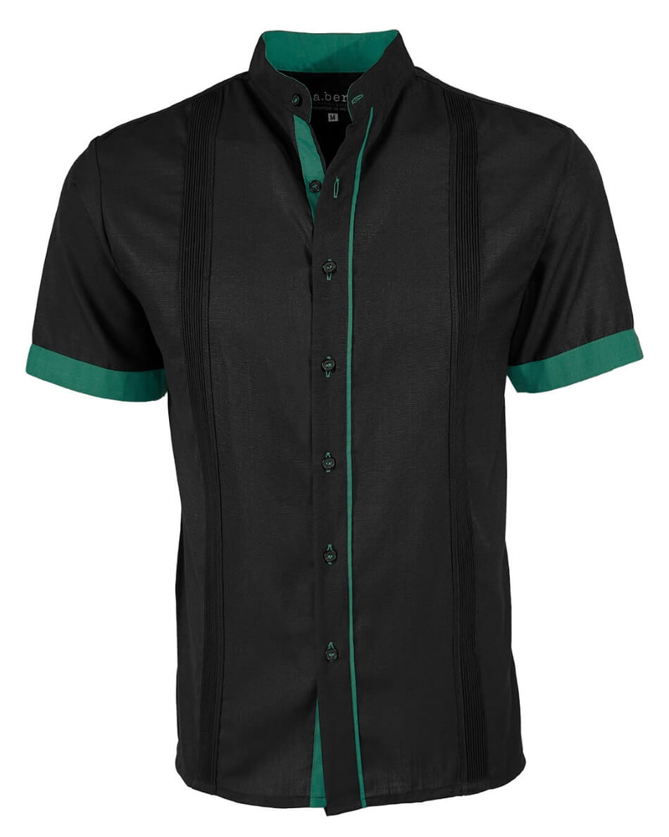 Couture Black Clásico Mandarin Presidencial Guayabera