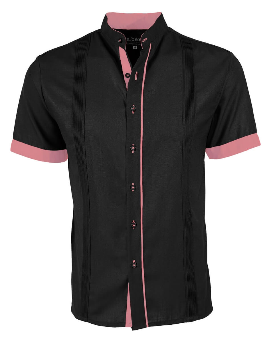 Couture Black Clásico Mandarin Presidencial Guayabera