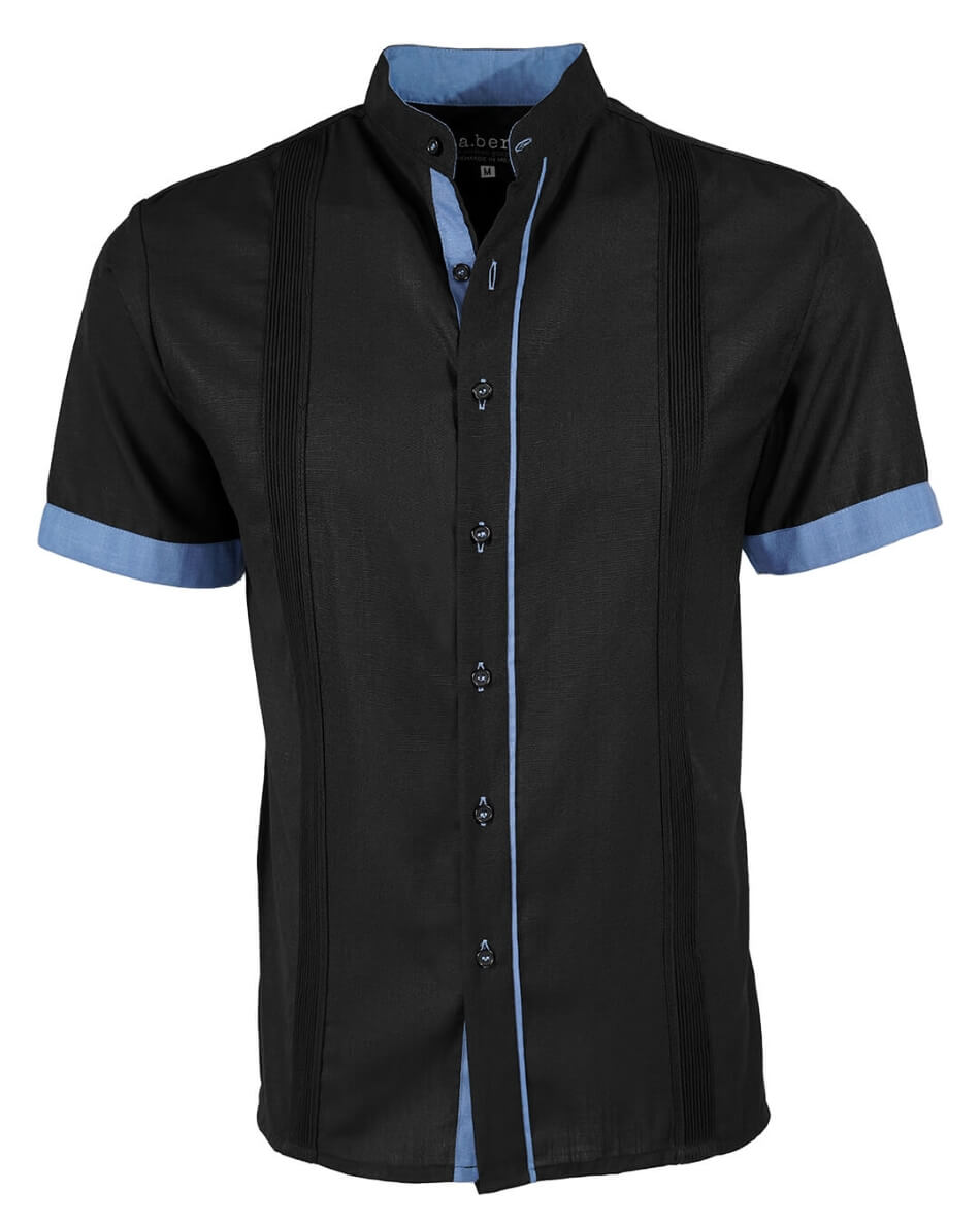 Couture Black Clásico Mandarin Presidencial Guayabera
