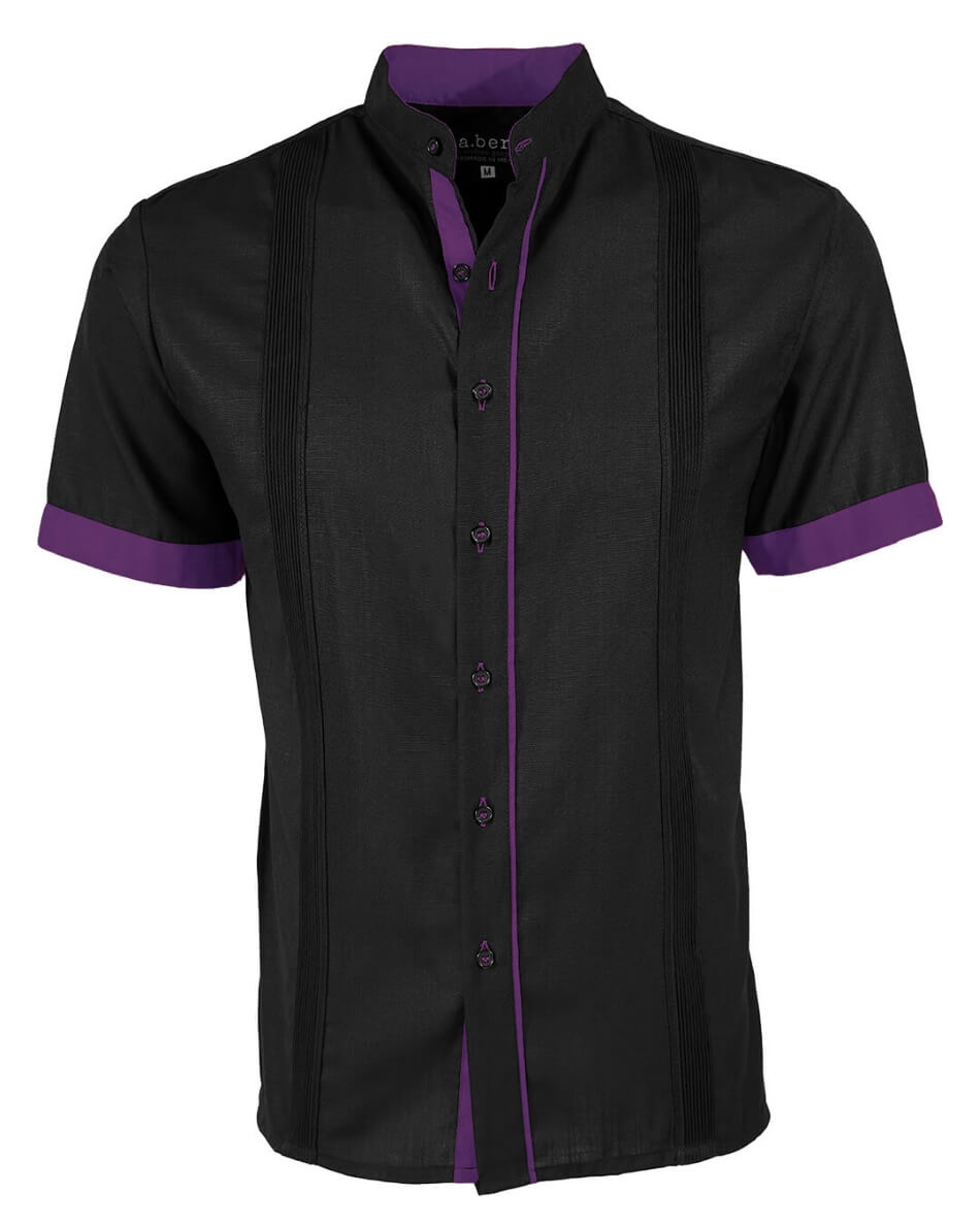 Couture Black Clásico Mandarin Presidencial Guayabera