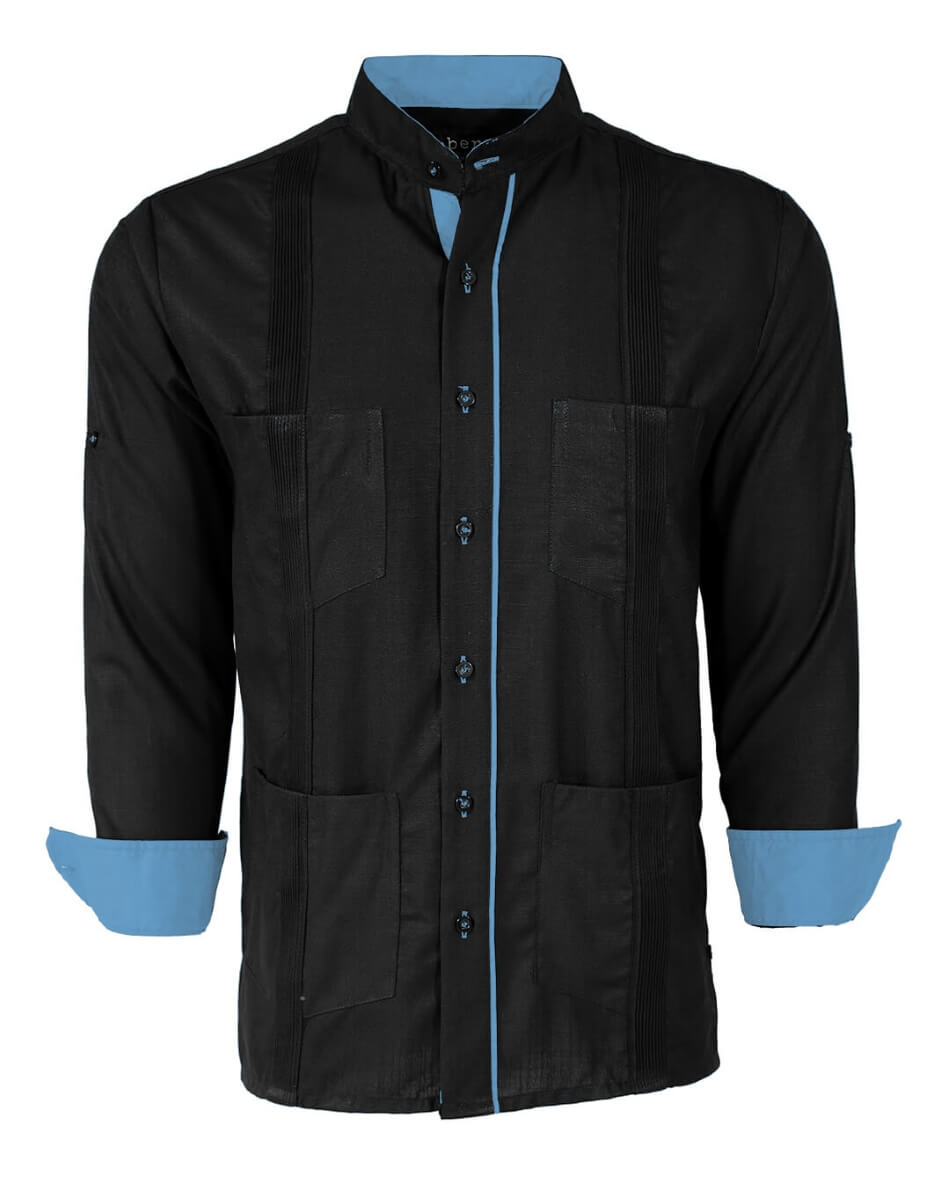 Couture Black Clásico Four Pocket Guayabera