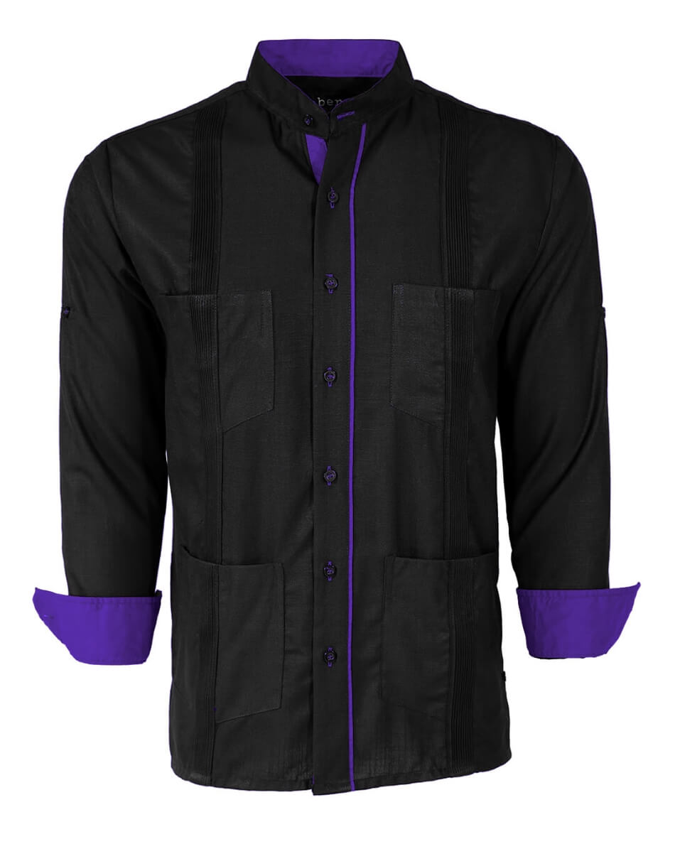 Couture Black Clásico Four Pocket Guayabera