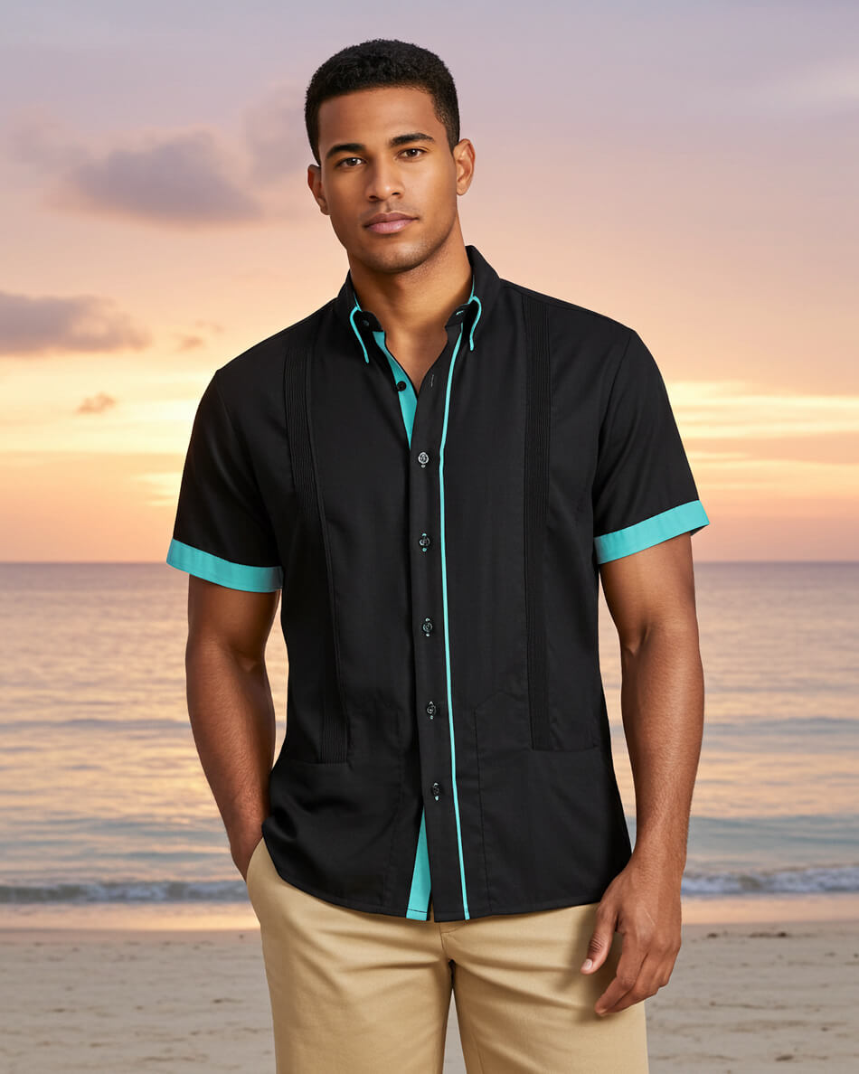 Couture Black Clásico Norteña Guayabera