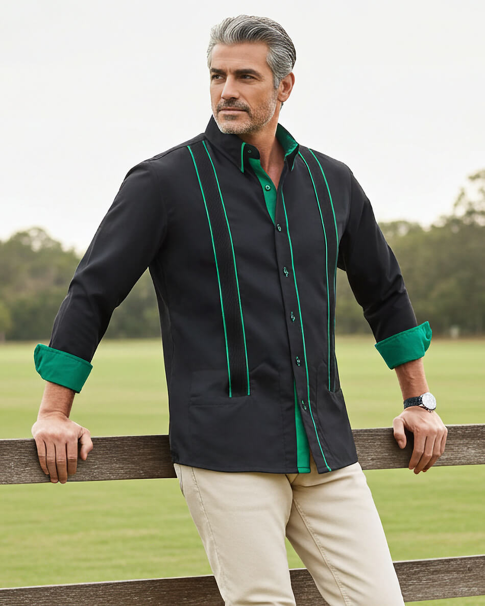 Couture Black Delicado Norteña Guayabera