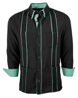 Black con Guingán Delicado Cubano Guayabera
