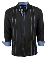 Black con Guingán Delicado Cubano Guayabera