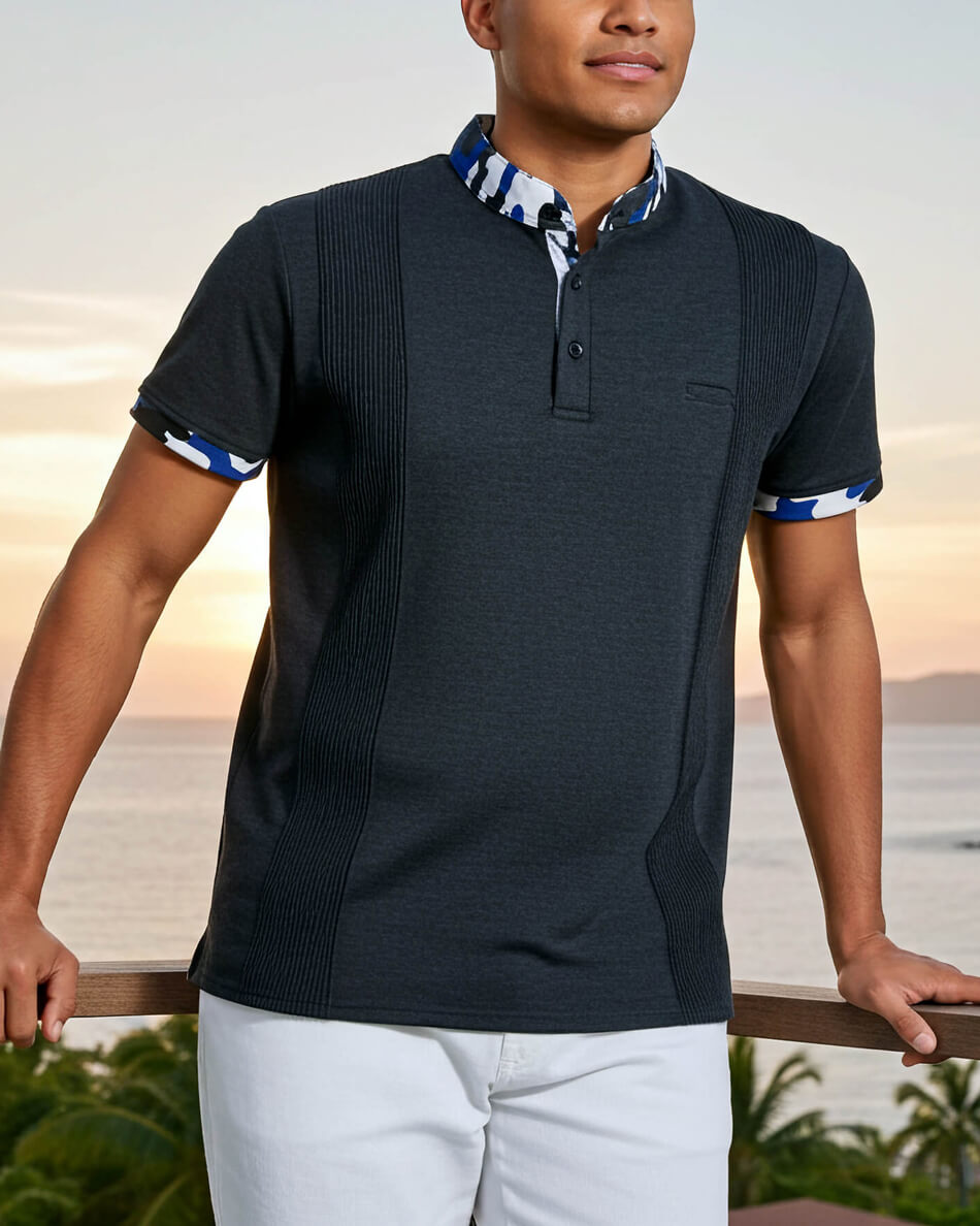 Dark Graphite Camuflaje Guayabera Polo