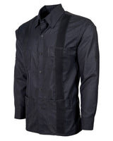 Charcoal Grey Four Pocket Traditional Guayabera