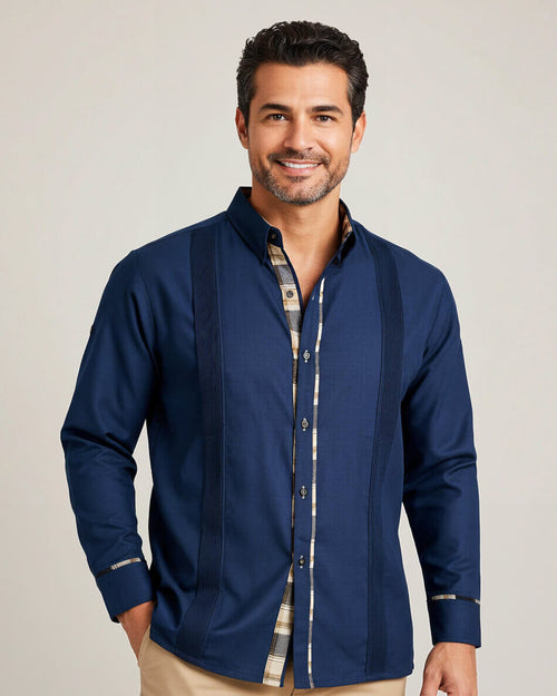 El Marino de Savile Guayabera - Y.A.Bera Clothing  - Modern Guayabera Shirts for Men - Handmade in Yucatan