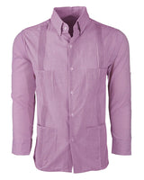 Guingán Clásico Rose Pink Guayabera
