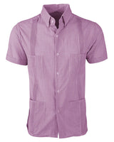 Guingán Clásico Rose Pink Guayabera