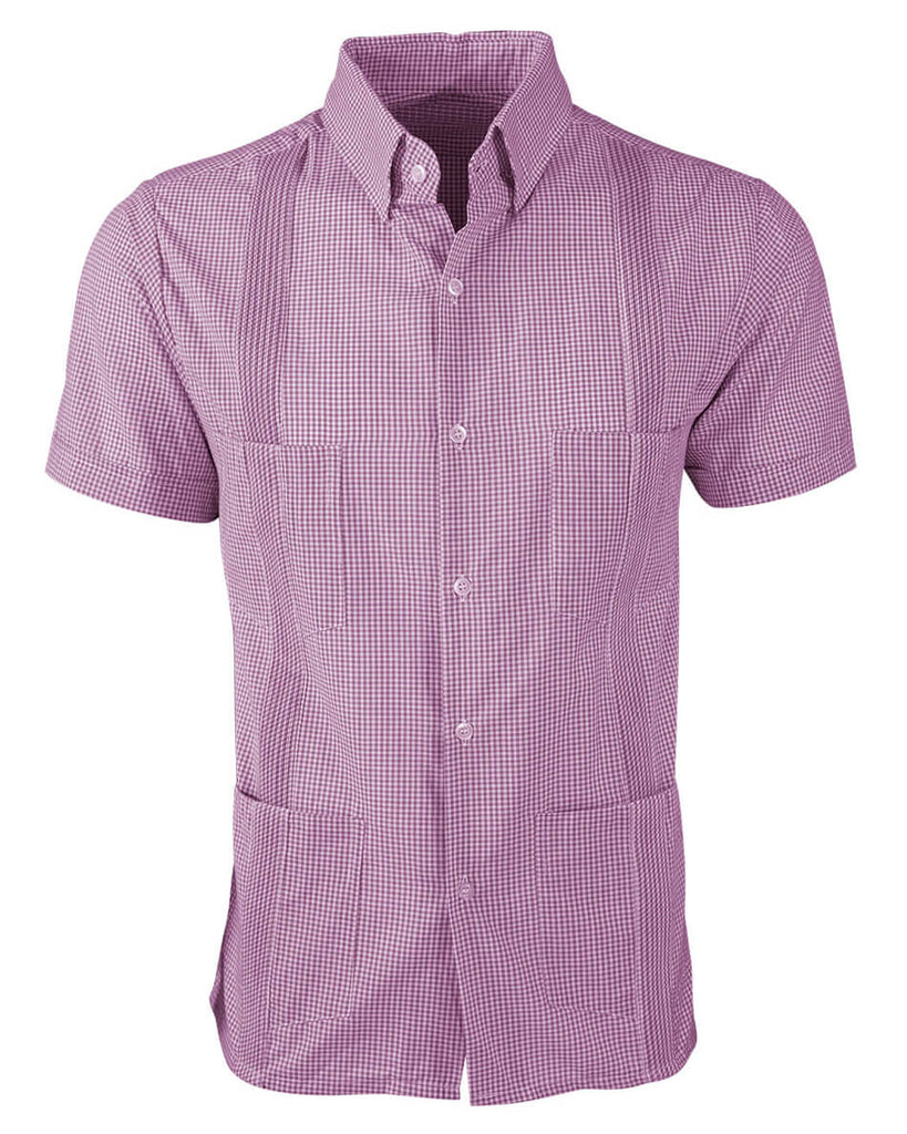 Guingán Clásico Rose Pink Guayabera