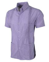 Guingán Clásico Lavender Guayabera