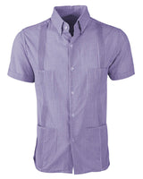Guingán Clásico Lavender Guayabera