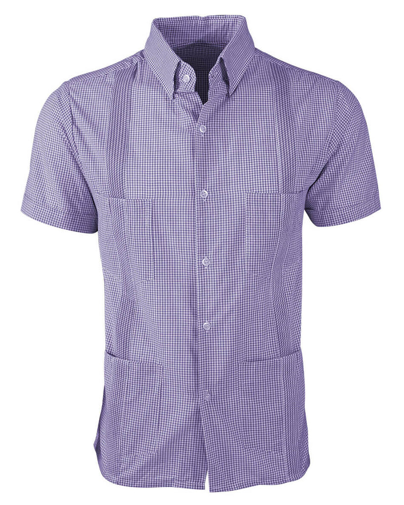 Guingán Clásico Lavender Guayabera