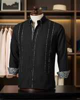Shadow Noir Leopard Guayabera